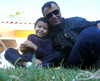 14022012 FERNANDO  Reed Ramos en compañía de su papá Gerardo Reed Ornelas, en la miniolimpiada escolar de su hermano André Reed Ramos.