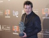 El actor José Coronado tras recibir el Goya a la mejor interpretación masculina protagonista, por su papel en ' 'No habrá paz para los malvados'.