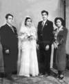 Estefana González Trejo y Javier Pérez Salais el 26 de febrero de 1952 día en que se unieron en sagrado matrimonio.