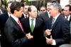 Peña Nieto estuvo acompañado por los dirigentes del PVEM Arturo Escobar, así como los invitados especiales del ex gobernador del estado de México.
