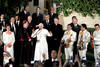 Fuera del programa oficial, un grupo de mariachi dedicó  una serenata al Papa Benedicto XVI en el Colegio Miraflores.