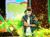 Bieber fue 'bañado' en lluvia verde de manera sorpresiva junto al anfitrión, Will Smith