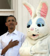 El presidente Barack Obama recibió al conejo de Pascua.