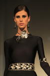 Joyería fina de la diseñadora peruana Ilaria, en la segunda jornada de Semana Perú Moda en Lima.