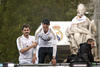 El último gran emblema del Real Madrid, el portero Iker Casillas en los festejos del campeonato. (Getty Images)