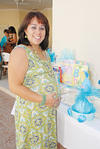 14052012 JENNY  Rodríguez de Valenzuela durante su fiesta de regalos para bebé.