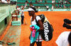 Serena Williams tuvo debut y despedida el martes, al caer en la primera ronda del Grand Slam. (Getty Images)