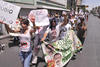 En la manifestación se criticó la cobertura de los medios audiovisuales hacia el candidato Enrique Peña Nieto.