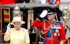 Durante la ceremonia “Trooping the Colour”, participaron mil 600 guardias y 240 caballos, así como bandas de música que entonaron el himno nacional “God Save the Queen” (Dios salve a la reina) y marchas militares.