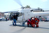 Minutos después descendió el helicóptero de la Procuraduría del Estado el cual trasladó a uno de los lesionados vía aérea.