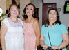 02072012 ROSALINDA  Aparicio de CÃ³rdova en su cumpleaÃ±os acompaÃ±ada de Elsa Elizalde y MarÃ­a Sandoval.