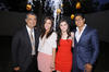 Gerardo Francisco Guajardo Torres y Sandra Galindo Gastelum durante la reunión realizada en su honor con motivo de su cercano enlace nupcial, junto a sus respectivos papás: Gerardo Francisco Guajardo Pérez y Begoña Torres de Guajardo; Lupita Gastelum de Galindo y Salvador Galindo Fierro.