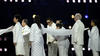 Alí apareció en el Estadio ante los aplausos de más de 80 mil espectadores presentes en la inauguración de los Juegos Olímpicos.