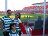 Rebeca, Ana Sofia y M;rely Sosa en el parido santos vs toronto en Canadá.