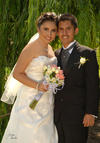 SRITA.  Anabel Aguilera Ávila y Daniel E. Ricardoo Alcázar captados el dí­a de su boda.- Alejandra Vidal Fotografía.