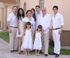 Laura Moreno de Díaz acompañada de su esposo Rafael Díaz, sus hijos Lizeth, César y Christian; su nuera Karen, su yerno Carlos y sus nietas Regina y Luciana.