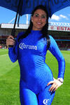En la casa de los Gallos Blancos, las porristas del Querétaro apoyando a su equipo.