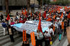 Trabajadores de distintos sindicatos se manifestaron en varios estados contra la reforma laboral que que se procesa en la Cámara de Diputados.