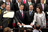El presidente Enrique Peña Nieto y los líderes nacionales del PAN, PRD y PRI firmaron el Pacto por México.