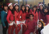 Chicas hermosas del Grupo de Baile del Colegio Español en Casa Hogar Del Padre Manuelito