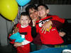 Joana Guzmán con sus hijos Santiago Pérez y Nicolás Pérez