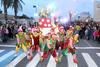 El trineo de Santa Claus fue la atracción principal del desfile.