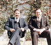 Eduardo  Castañeda Martínez y Alberto Tumoine García (f), en una fotografía tomada en la década de los 70.