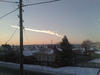 Imagen captada de la estela sobre Bolshoe Sidelnikovo a 50 km de Chelyabinsk. (AP)
