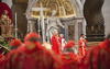 Uno de los primeros actos de la mañana fue la misa votiva "Pro eligiendo Pontífice", la cual se desarrolló en la Basílica de San Pedro.