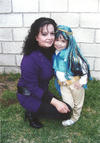 Verónica Navarro y su hija Verónica Rubio, al cumplir 5 años.