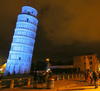 En Italia, la torre de pisa lució de color azul para concientizar acerca del autismo en su día.