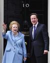 El primer ministro británico, David Cameron, lamentó en un mensaje en Twitter la muerte de la "gran líder" Margaret Thatcher a causa de un ataque de apoplejía.