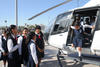Cientos de alumnos tuvieron la oportunidad de subirse al helicóptero del Estado.
