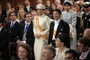 El heredero de la Corona española, Felipe de Borbón y su esposa, Leticia también asistieron a la ceremonia.