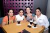 17082013 CAFé CON LAS AMIGAS.  Perla, Lily, Cristina y Diana.