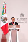 En el mensaje, Peña hizo un recuento de sus compromisos, así como destacó las reformas propuestas durante sus primero 9 meses como presidente.