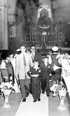 Don Eliseo Jesús González y Sra. Marí­a Elena Cháirez de González en sus bodas de plata, 1986.