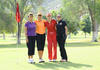 Amigas golfistas. Laura, Bety, Blanca y Gloria.