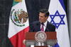 En su discurso, Peña Nieto elogió a Peres por ser "un hombre de paz" y dijo que su visita reafirmaba "los lazos de afecto, de amistad y de hermandad que hay entre Israel y México".