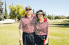 En torneo de golf. Luis Lozano y Verónica Vega.