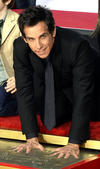 Ben Stiller escribió su nombre en la placa de cemento.