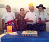 Max Orrante Salas, Cleotilde, José María y J. Guadalupe, en reciente celebración de cumpleaños.