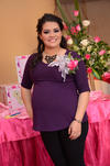 Diana Isabel Hernández de Luján lució muy feliz en su fiesta de "baby shower".