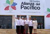 La presidenta de Costa Rica Laura Chichilla saluda a su llegada a la explanada de San Francisco en el Centro de Convenciones donde se realiza la Cumbre.