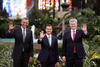 Los presidentes de México y Estados Unidos, Enrique Peña Nieto y Barack Obama, así como el primer ministro de Canadá, Stephen Harper se reúnen en Toluca en el marco de la Cumbre de los Líderes de América del Norte.