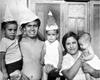 Luz María, al cumplir sus XV años, con sus padres, María Victoria y Antonio Ruiz Esparza O.