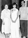 Isidro Cortinas y Judith Aldaba con sus hijos, Alejandro, Fabiola y Judith Cortinas Aldaba el 15 de agosto de 1975