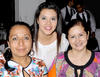 Gaby Guerrero, Lorena Robles y Gaby García.