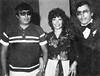 Ángel Nieto junto a los luchadores profesionales, Espanto II y El Rebelde