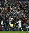 Todavía en la primera parte el Madrid tuvo dos oportunidades claras de gol, pero Cristiano y Di María no pudieron concretar.